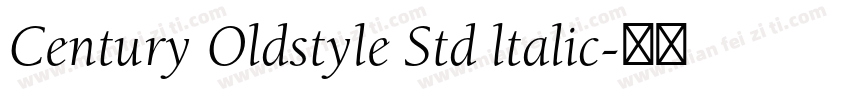 Century Oldstyle Std ltalic字体转换